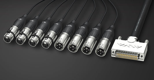 ALVA AES/EBU multicore cable, D-Sub25 to 8 x XLR