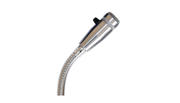Astatic 119S-19 Cardioid Dynamic Microphone, DPDT Push-to-Talk Switch, 19” Gooseneck, 2 3/4" Flange - Chrome