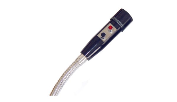 Astatic AMC105-2-19 Omnidirectional Dynamic Microphone, 2 DPDT Push-to-Talk Switch, 19” Gooseneck, 2 3/4” Flange and 6’ Cable