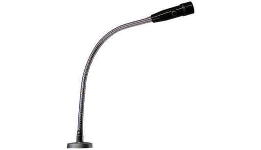 Astatic AMC105SNO-19 Omnidirectional Dynamic Microphone, 1 DPDT Push-to-Talk Switch,19” Gooseneck, 2 3/4” Flange and 6’ Cable - Chrome