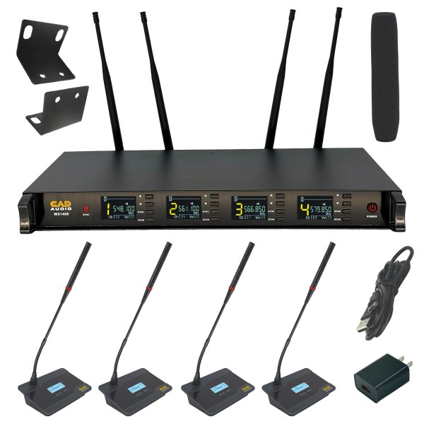 CAD Audio WX1400GN Four-Channel Wireless Gooseneck Microphone System