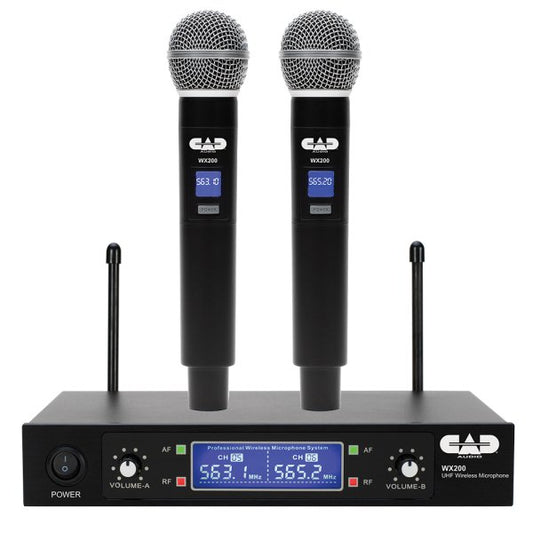 CAD Audio WX200 UHF Wireless Dual Handheld Microphone System