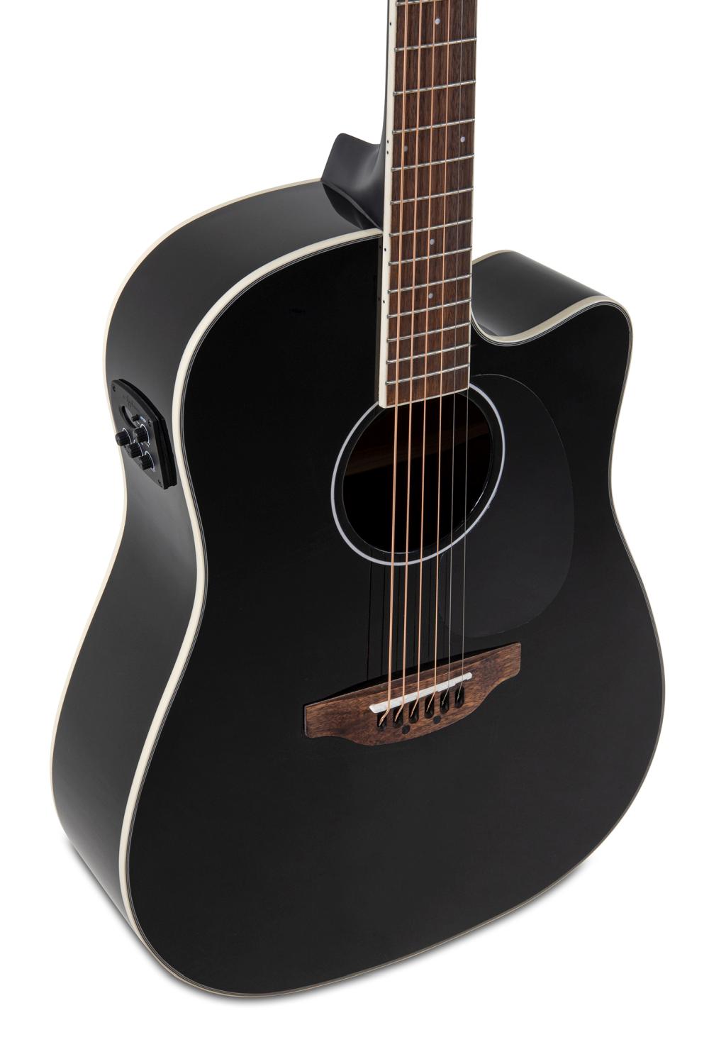 Applause Wood Classic Dreadnought Black Gloss Electro - view 4