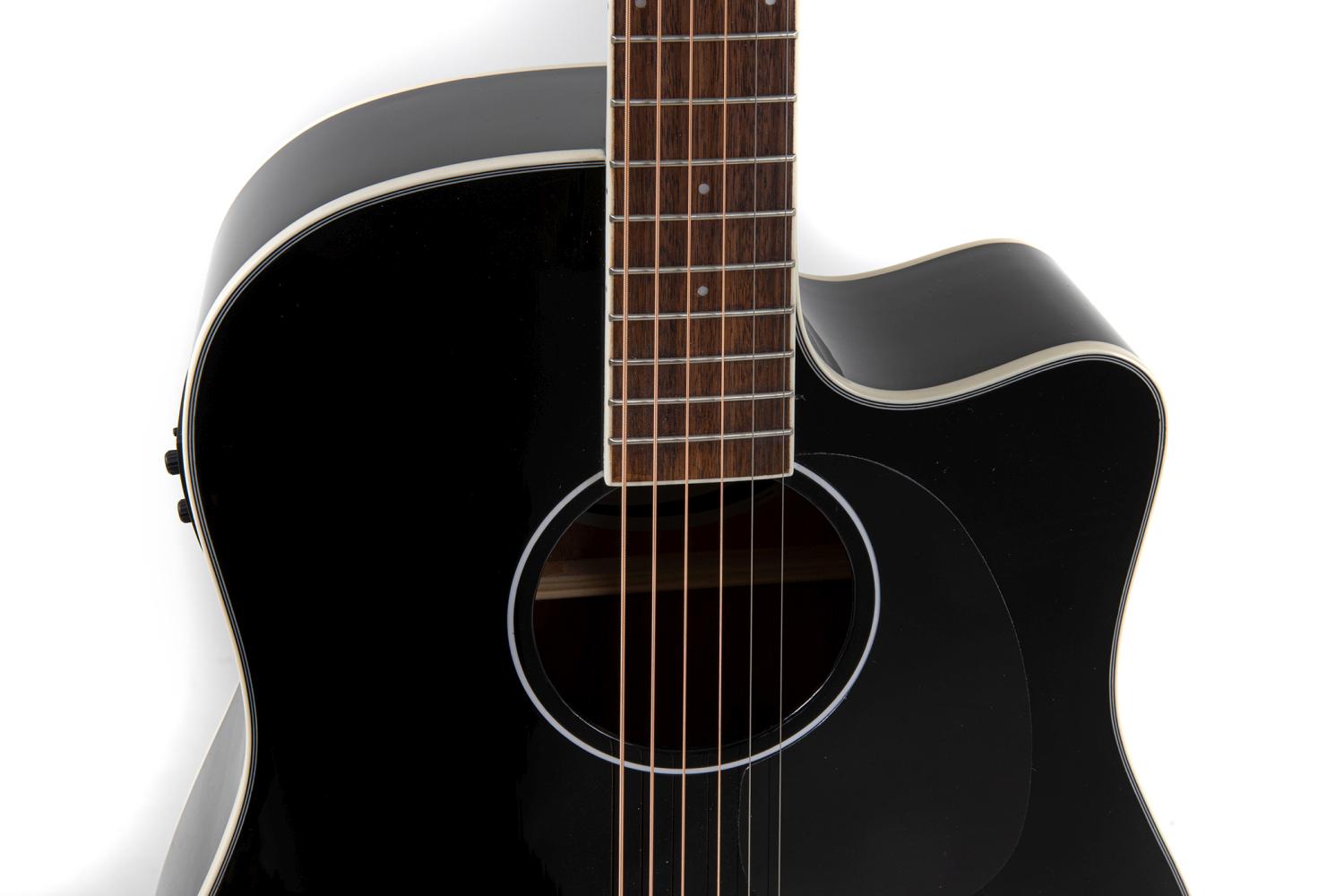 Applause Wood Classic Dreadnought Black Gloss Electro - view 6