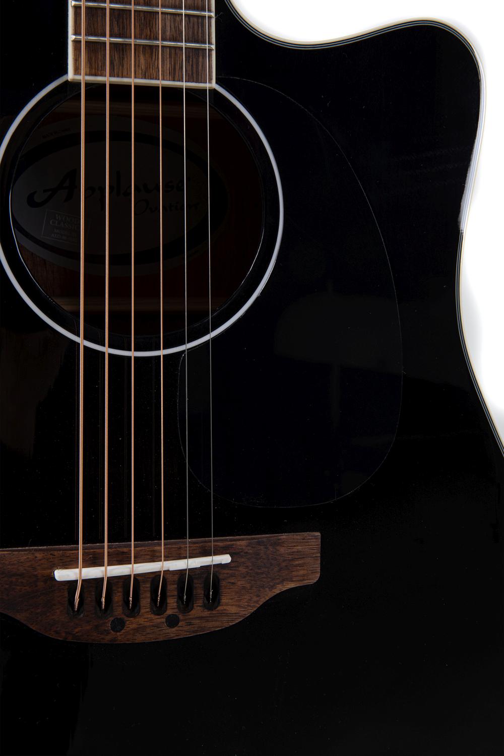 Applause Wood Classic Dreadnought Black Gloss Electro - view 8