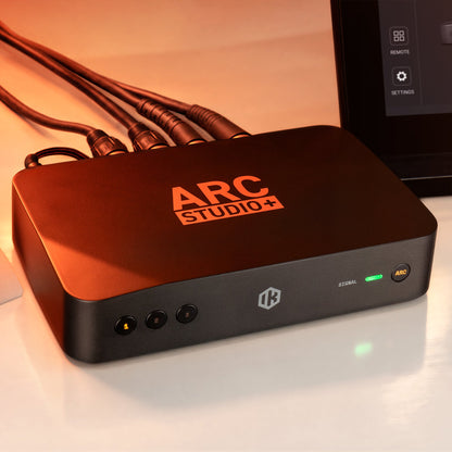 ARC Studio+ connected in a studio monitoring setup