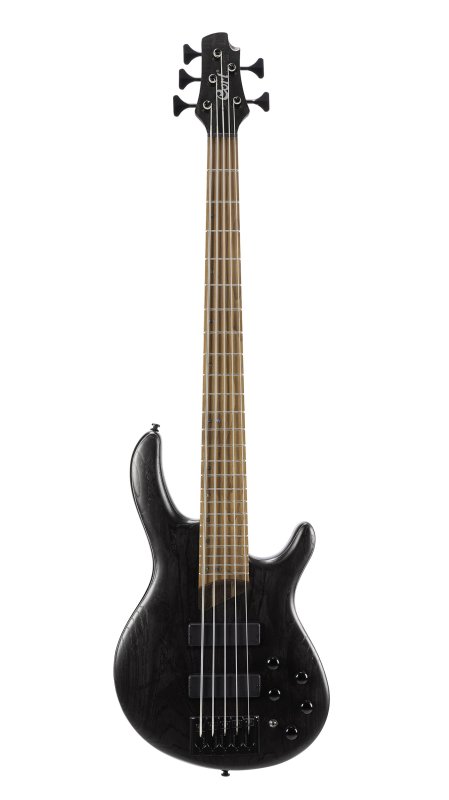 Cort Artisan B5 Element 5-String Bass Open Pore Transparent Black - front view