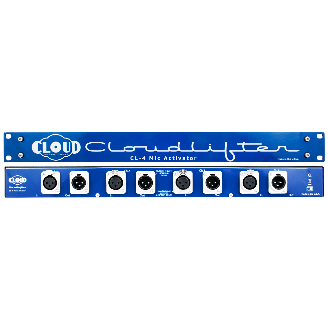 Cloud Microphones Cloudlifter CL-4 4-Channel Rackmount Mic Activator, front view