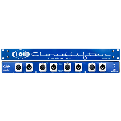 Cloud Microphones Cloudlifter CL-4 4-Channel Rackmount Mic Activator, front view