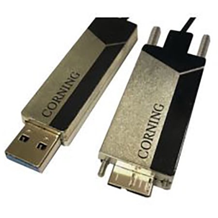 Corning USB 3.0 Optical Cable, Type-A to Micro-B — 20m