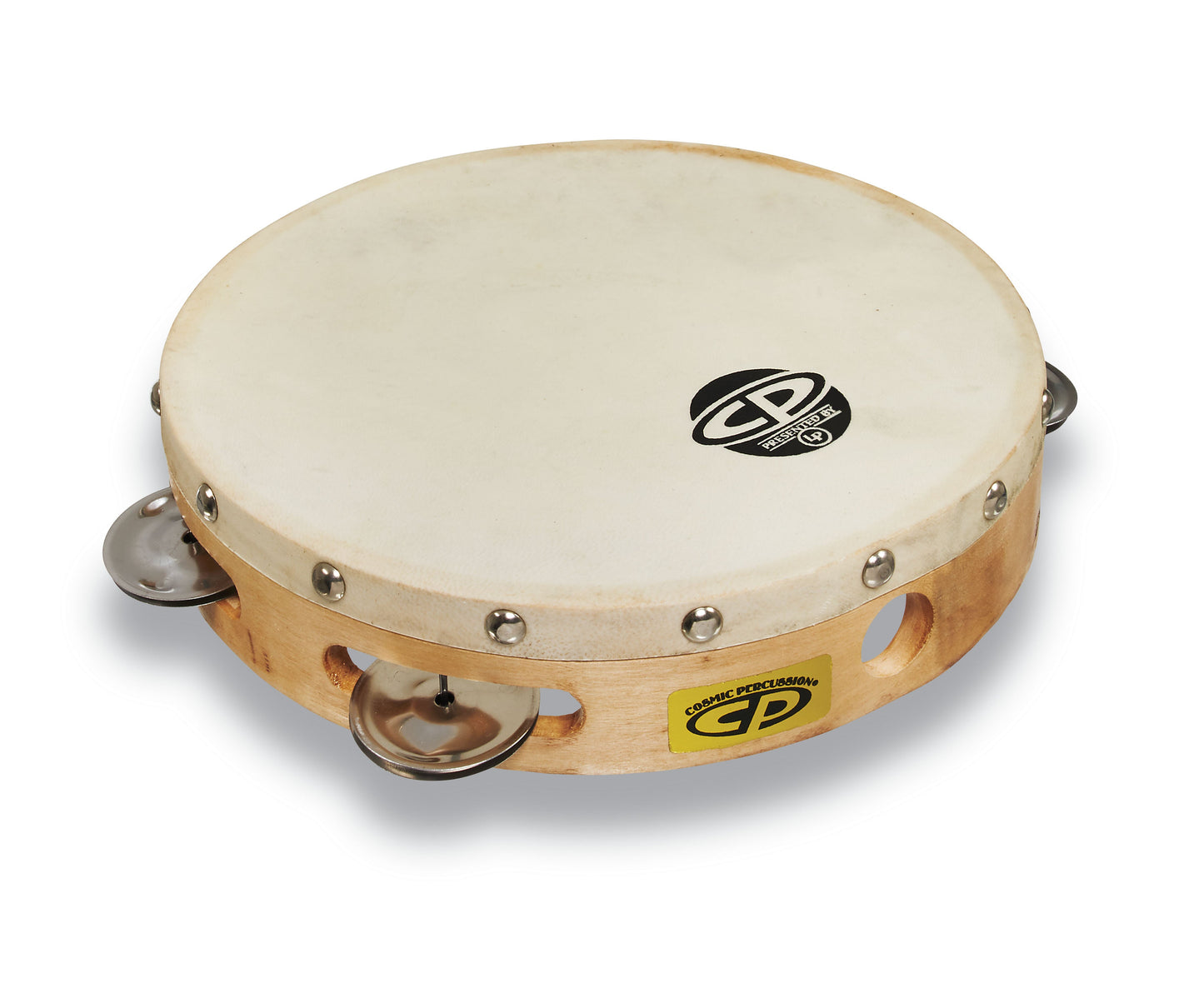 CP By LP CP378 8 Handheld Single Row Headed Tambourine - Steel Jingles