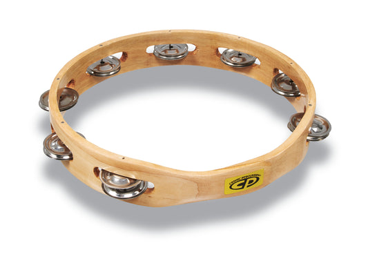 CP By LP CP389 10 Handheld Single Row Tambourine - Steel Jingles