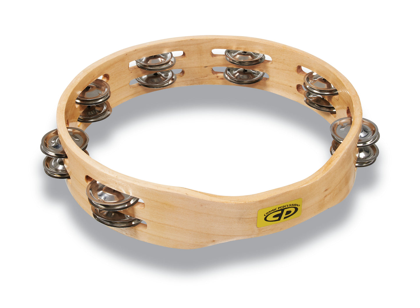 CP By LP CP390 10 Handheld Double Row Tambourine - Steel Jingles