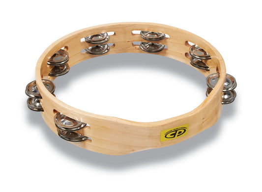 CP By LP CP390 10 Handheld Double Row Tambourine - Steel Jingles