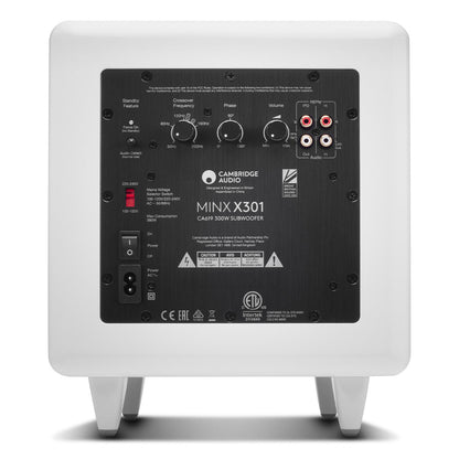 Cambridge Audio Minx X301 300W Subwoofer, Gloss White