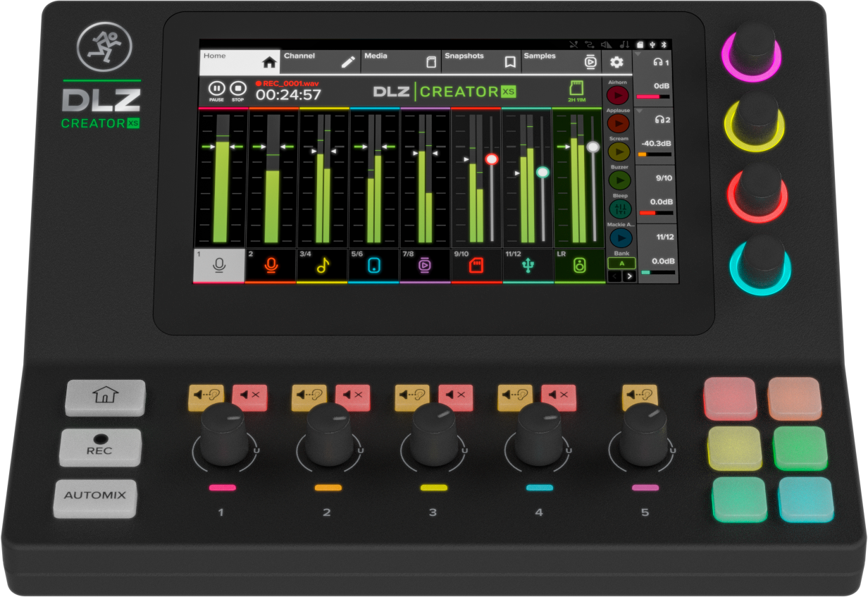 Mackie DLZ-CREATOR-XS Compact Adaptive Digital Mixer for Streaming and Podcasting