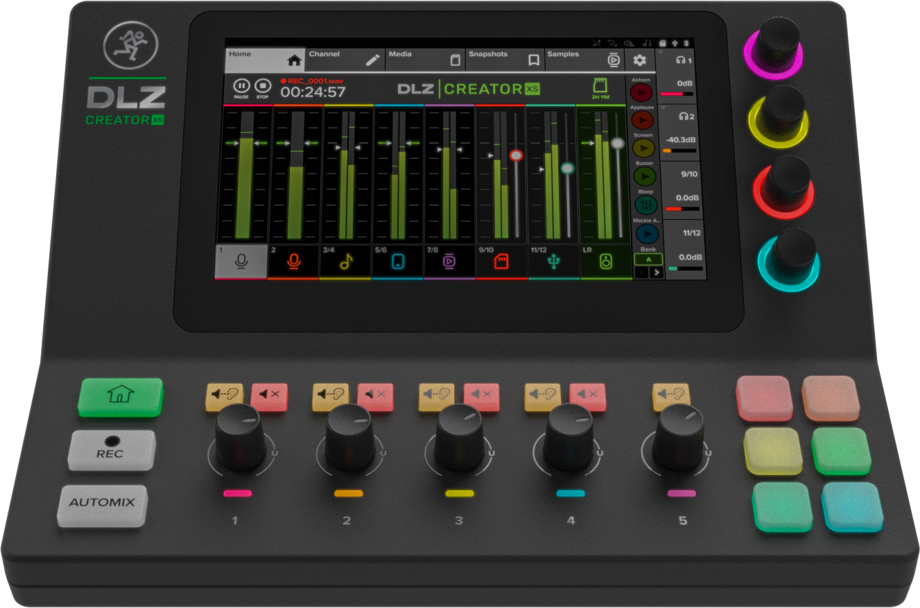 Mackie DLZ-CREATOR-XS Compact Adaptive Digital Mixer for Streaming and Podcasting