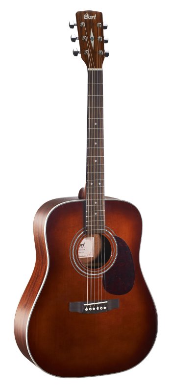Cort Earth 70 Dreadnought Acoustic Guitar Brown - front view