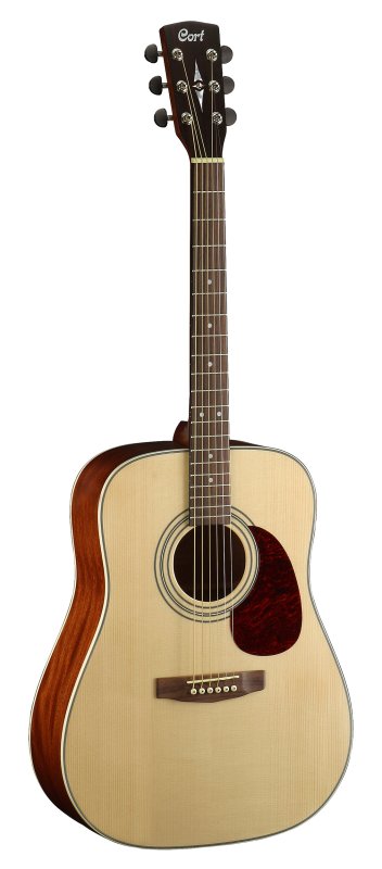 Cort Earth 70 Dreadnought Acoustic Guitar Open Pore Natural - front view