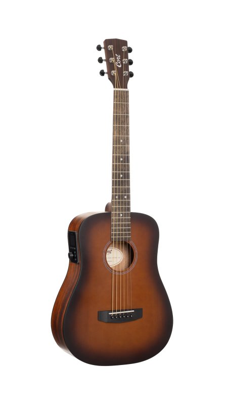 Cort Earth Go HyVibe Acoustic-Electric Guitar Open Pore Burst - front view