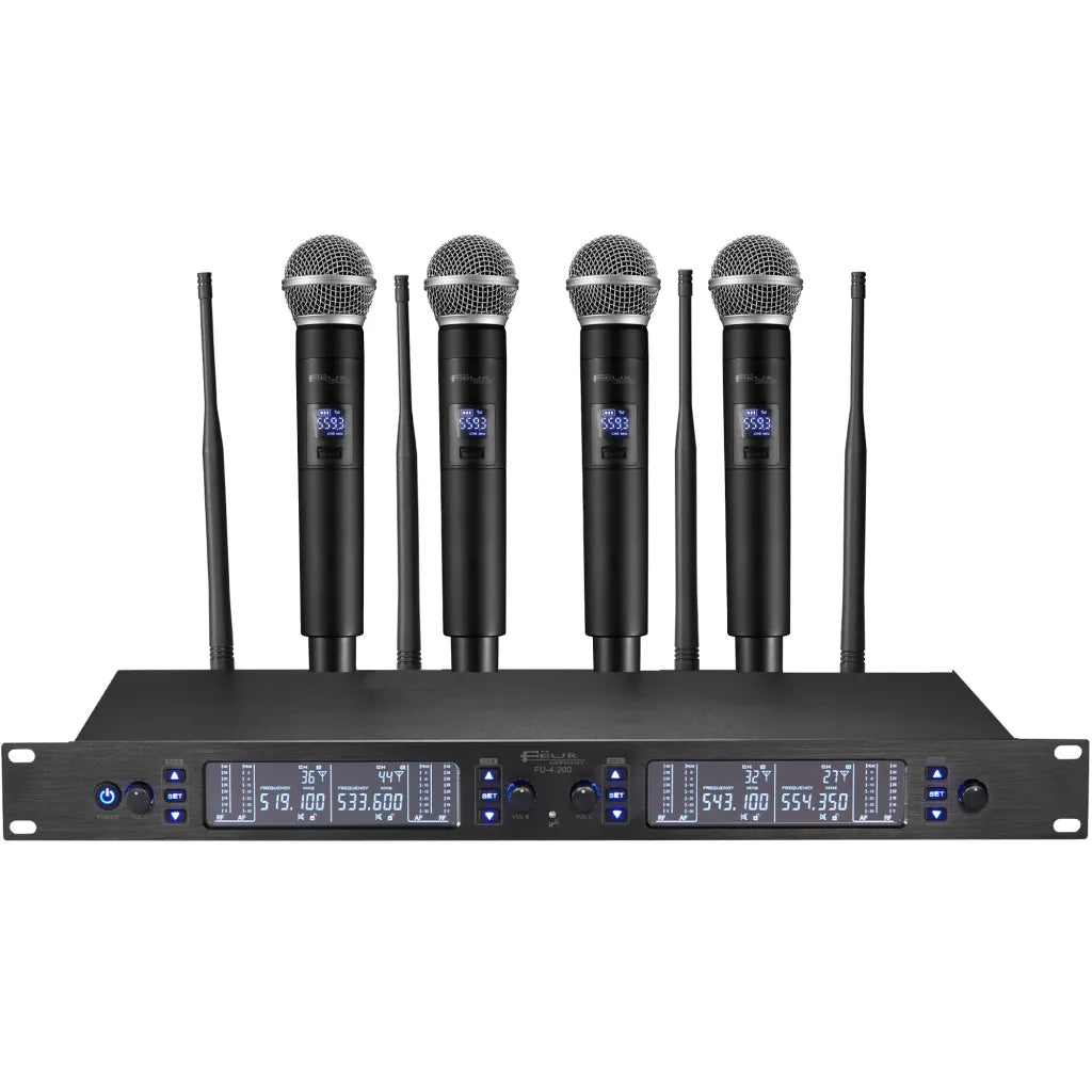 FEUR FU-4.200 DSP 4-Channel UHF Wireless Microphone System