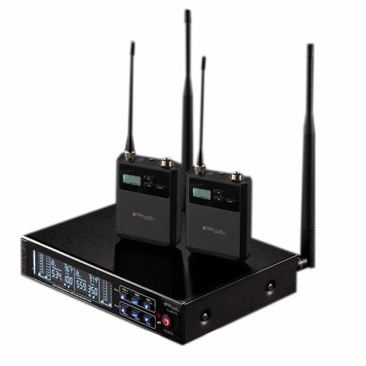 FEUR FU-DBP9 Dual Bodypack UHF Wireless Microphone System