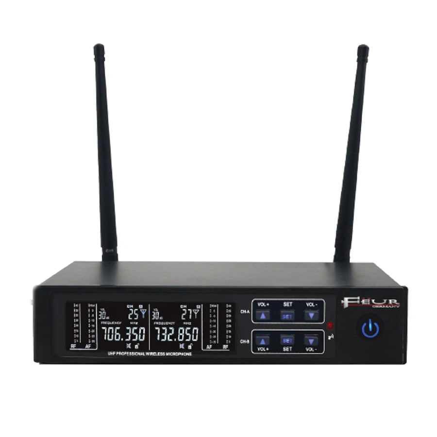 FEUR FU-DBP9 Dual Bodypack UHF Wireless Microphone System, view 3