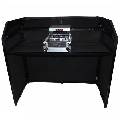FEUR DJ Desk Professional DJ Booth Stand with Scrims and Case, view 3