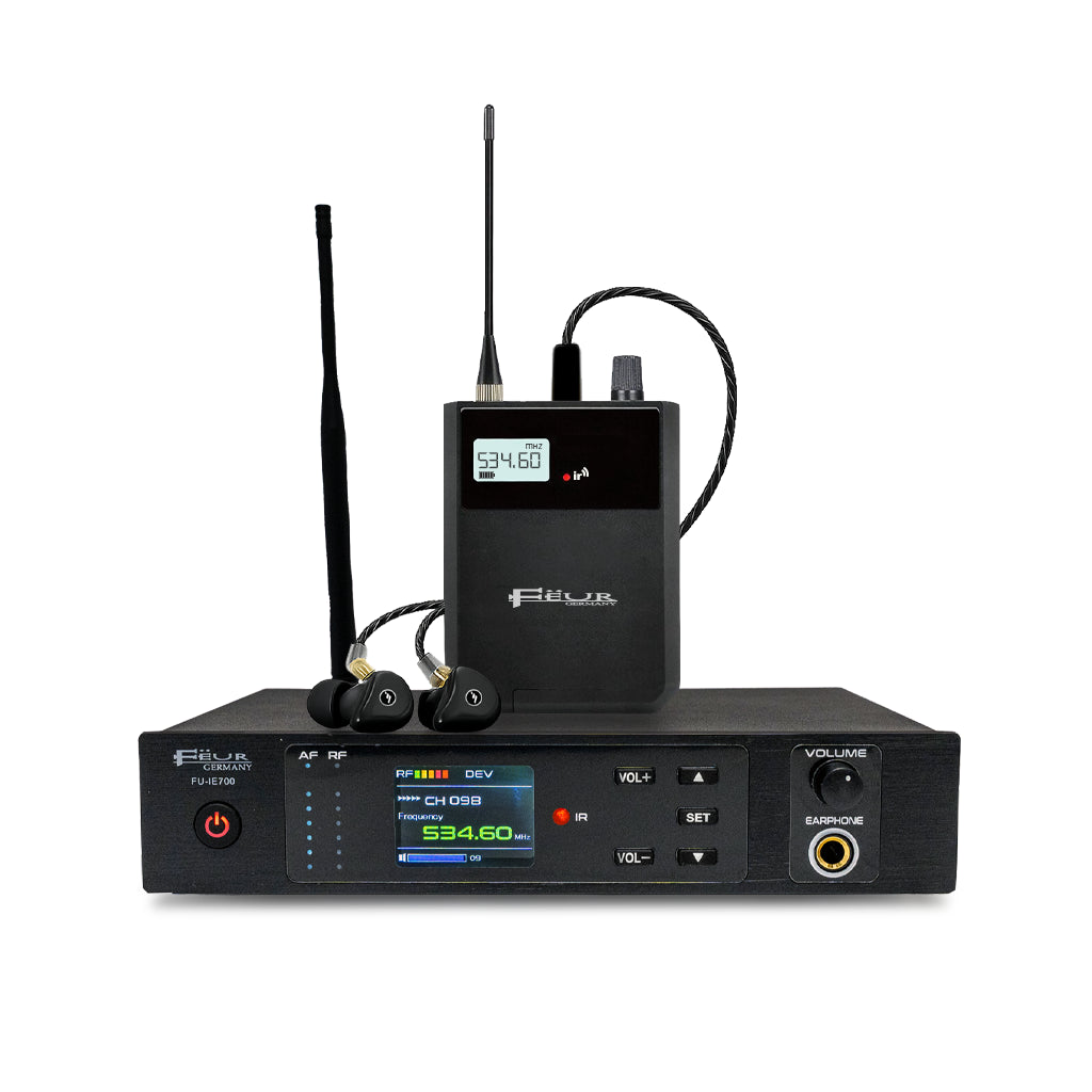 FEUR FU-IE700 UHF Wireless In-Ear Monitor System with IE-9 Earphones