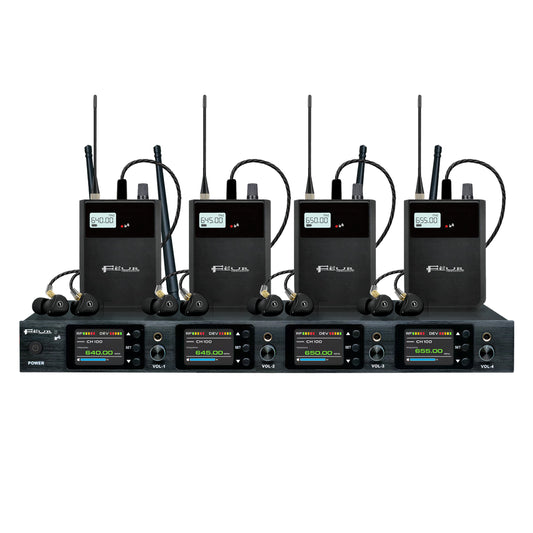 FEUR FU-IE8.4 4-Channel UHF Wireless In-Ear Monitor System