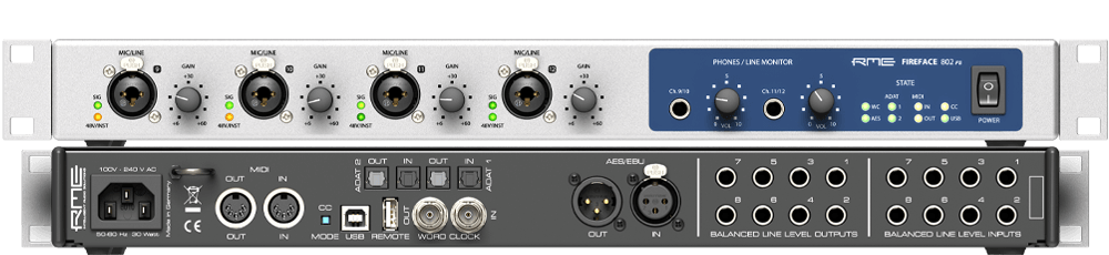 RME Fireface 802 FS 60-Channel USB Audio Interface, product image