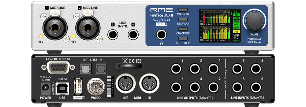 RME Fireface UCX II 40-Channel USB Audio Interface, product image