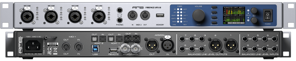 RME Fireface UFX III 188-Channel USB Audio Interface, product image