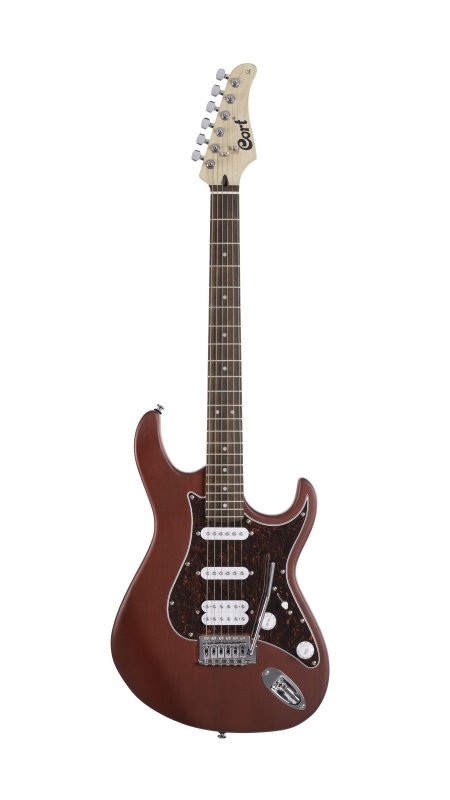 Cort G110 Electric Guitar Open Pore Black Cherry - front view