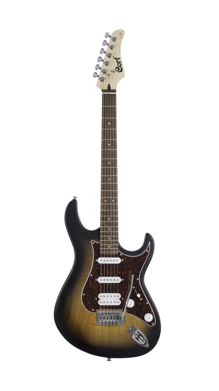 Cort G110 Electric Guitar Open Pore Sunburst - front view