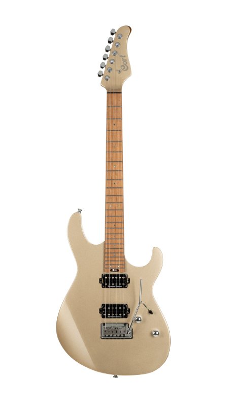 Cort G300 Pro Electric Guitar Metallic Gold - front view