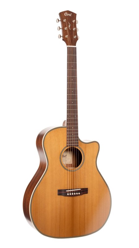 Cort Essence GA4 Grand Auditorium Acoustic-Electric Guitar Natural Satin - front view