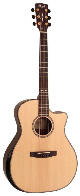 Cort Grand Regal Bevel Cut Pao Ferro Acoustic Guitar Natural Satin - front view