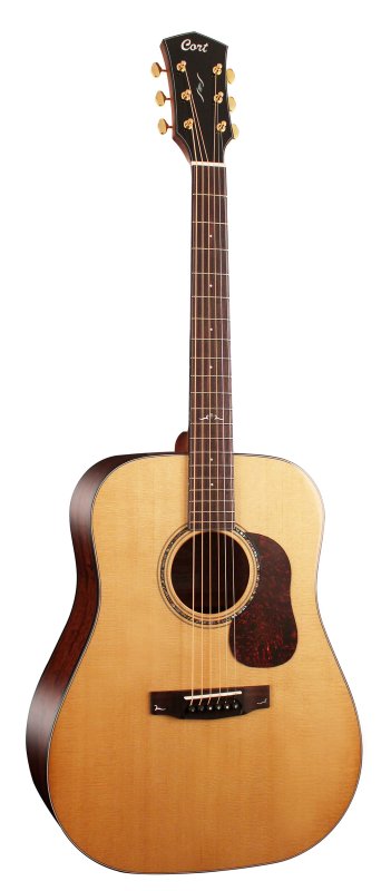 Cort Gold D6 Dreadnought Cutaway Acoustic Guitar Natural - front view