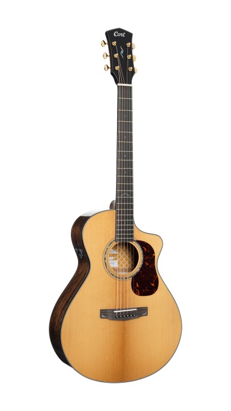 Cort Gold MC6 Ovangkol Acoustic-Electric Guitar Natural - front view