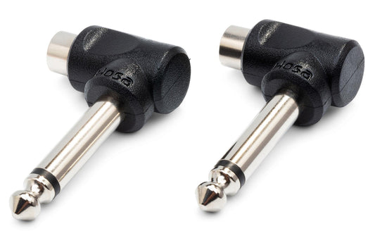 Right-angle Adapters, RCA to 1/4 in TS, 2 pc