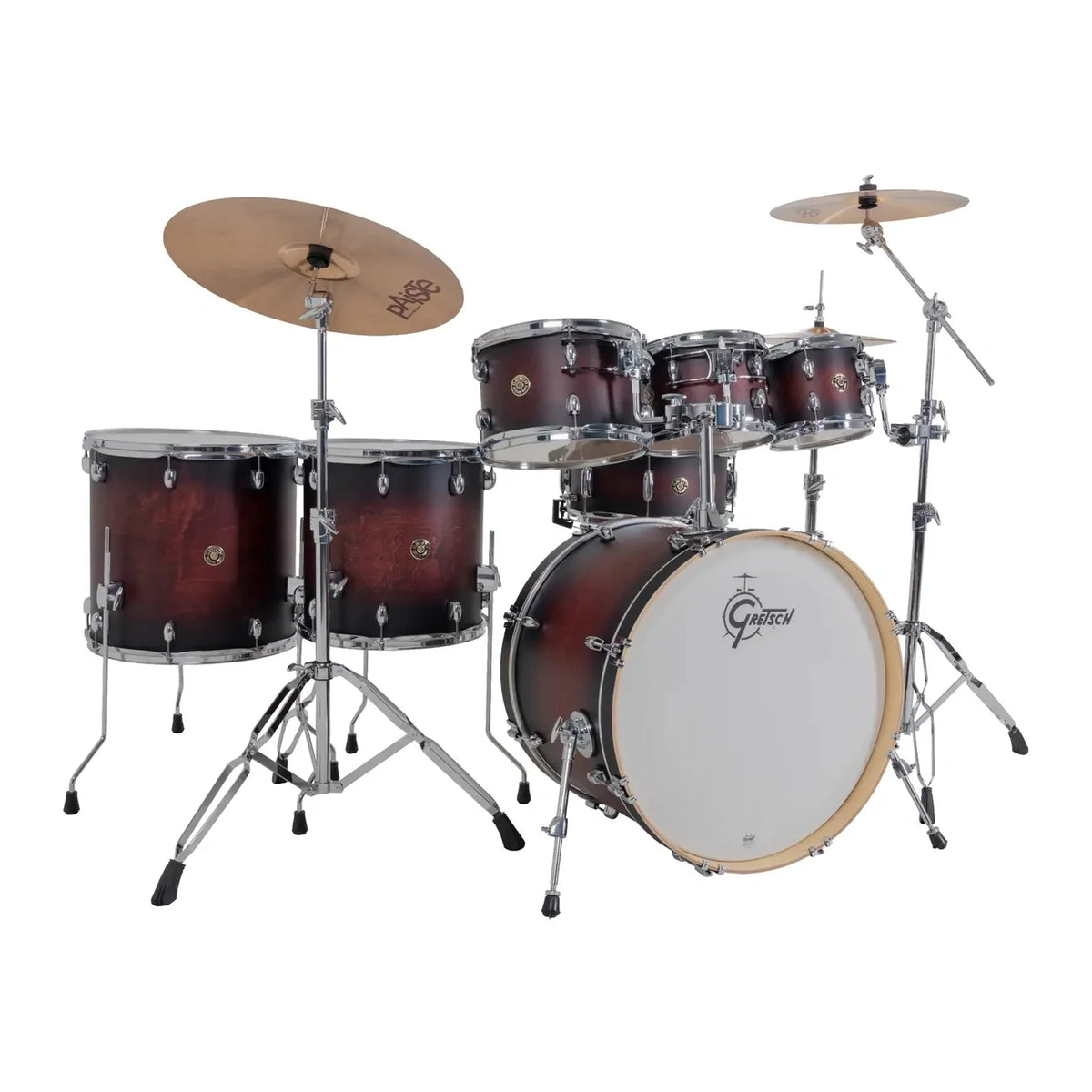 Gretsch Catalina Maple 7-Piece Shell Pack in Satin Deep Cherry Burst, view 2