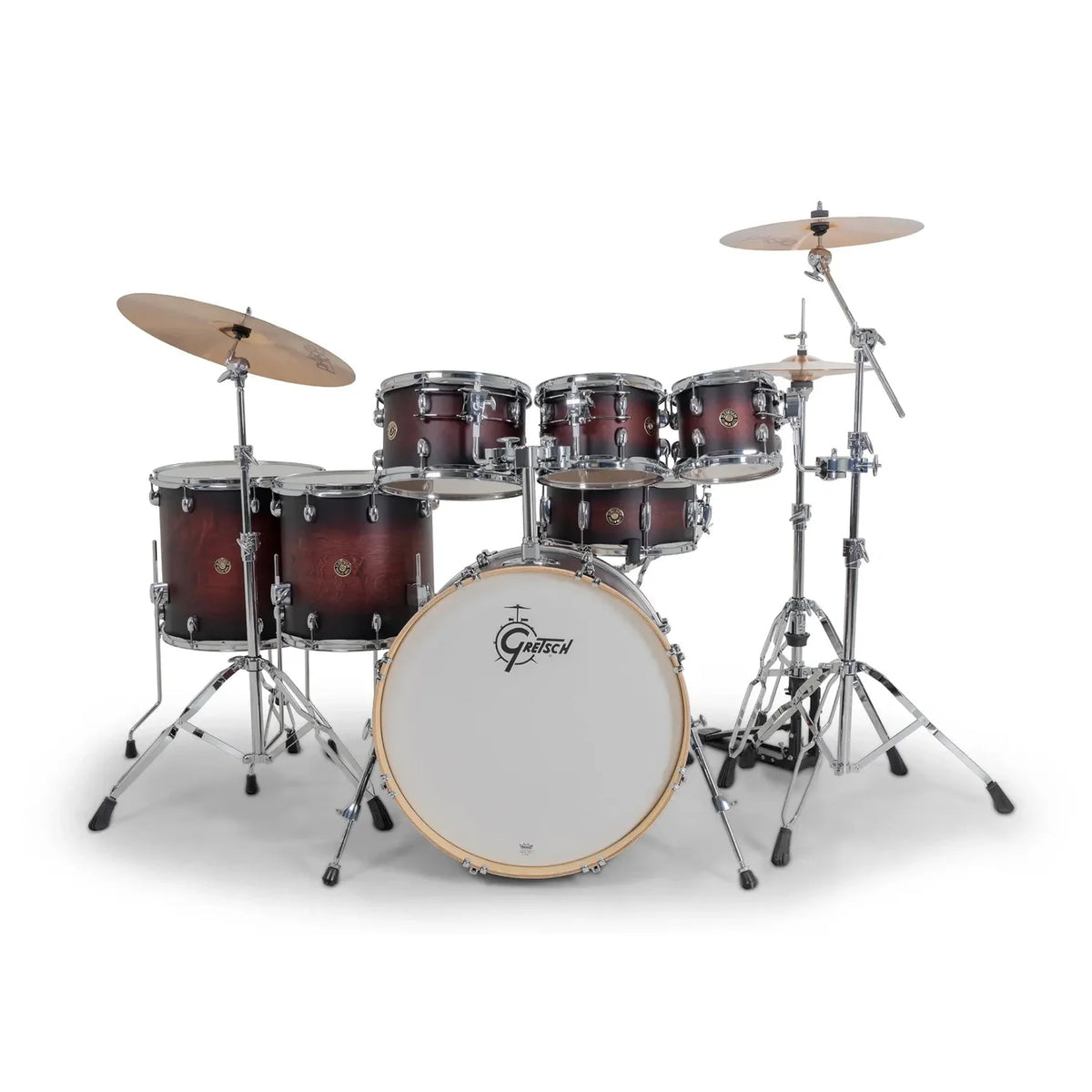Gretsch Catalina Maple 7-Piece Shell Pack in Satin Deep Cherry Burst, view 3