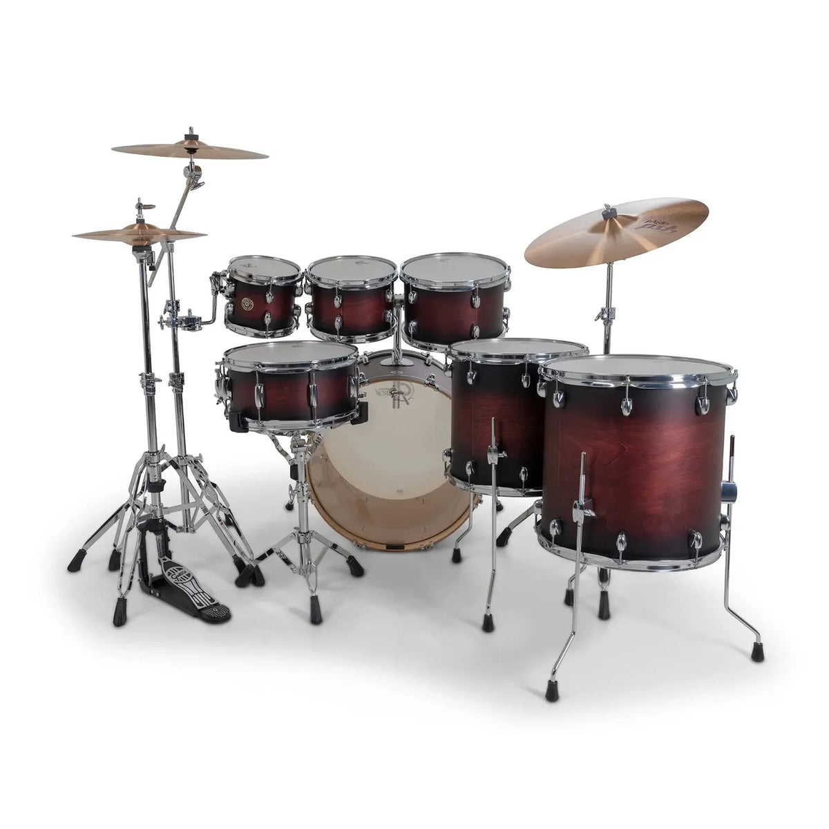 Gretsch Catalina Maple 7-Piece Shell Pack in Satin Deep Cherry Burst, view 6