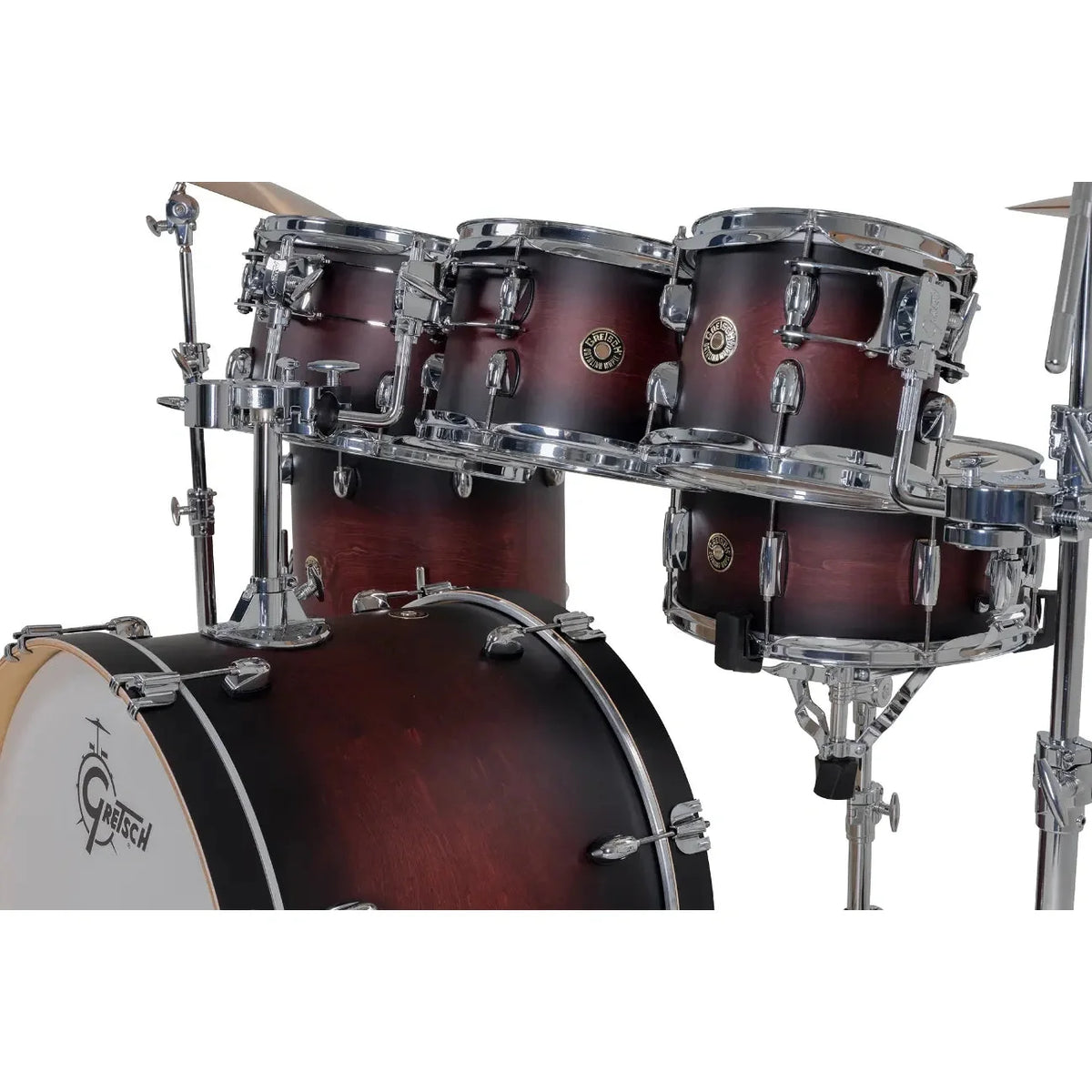 Gretsch Catalina Maple 7-Piece Shell Pack in Satin Deep Cherry Burst, view 9
