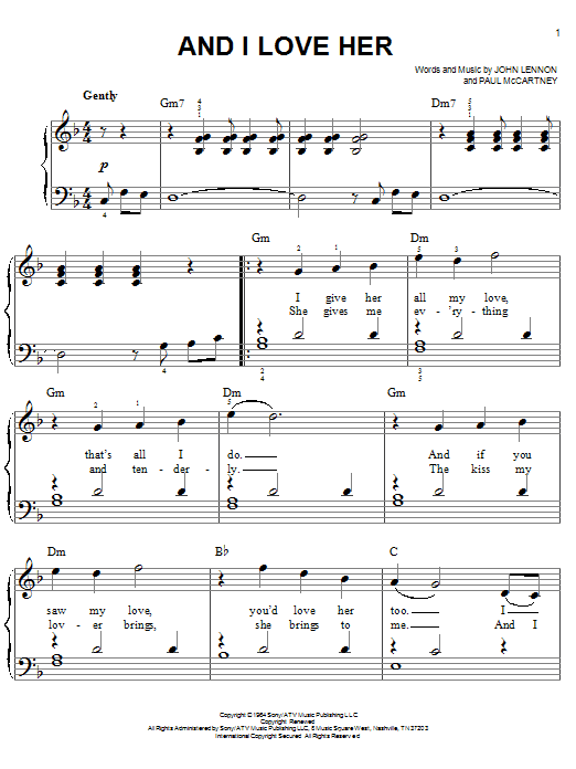 And I Love Her
