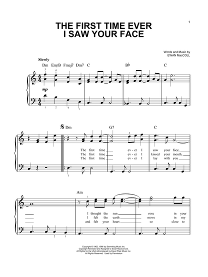 The First Time Ever I Saw Your Face