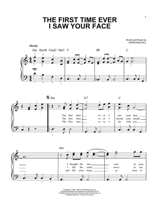 The First Time Ever I Saw Your Face