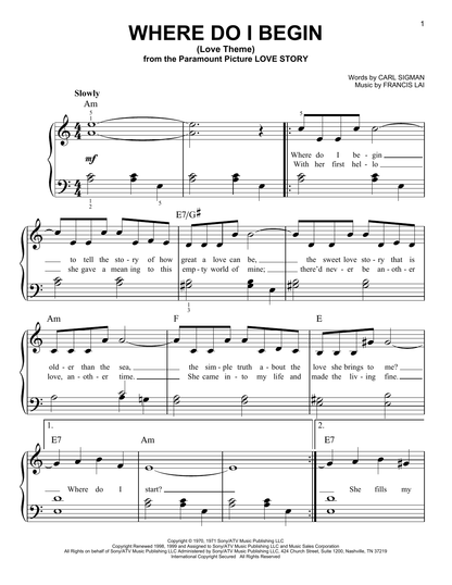 Where Do I Begin (Love Theme)