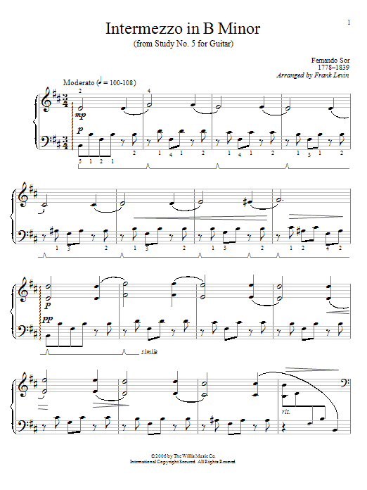 Intermezzo In B Minor